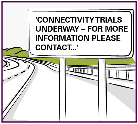 icon showing a sign about connectivity trials